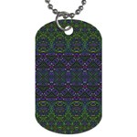 Boho Purple Green Pattern Dog Tag (One Side)