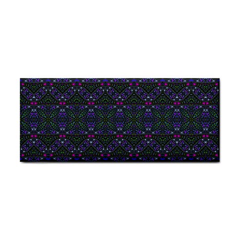 Boho Purple Green Pattern Hand Towel from ArtsNow.com Front