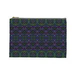 Boho Purple Green Pattern Cosmetic Bag (Large)
