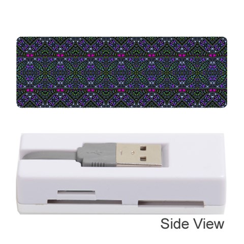 Boho Purple Green Pattern Memory Card Reader (Stick) from ArtsNow.com Front