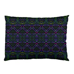 Boho Purple Green Pattern Pillow Case (Two Sides) from ArtsNow.com Front