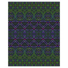 Boho Purple Green Pattern Drawstring Pouch (XL) from ArtsNow.com Back