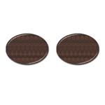 Boho Chocolate Brown Cufflinks (Oval)