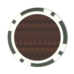 Boho Chocolate Brown Poker Chip Card Guard