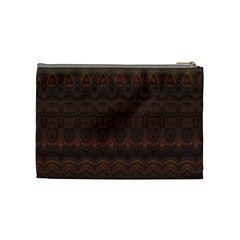 Boho Chocolate Brown Cosmetic Bag (Medium) from ArtsNow.com Back