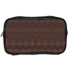 Boho Chocolate Brown Toiletries Bag (Two Sides) from ArtsNow.com Back