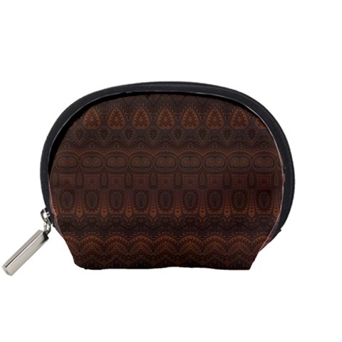 Boho Chocolate Brown Accessory Pouch (Small) from ArtsNow.com Front