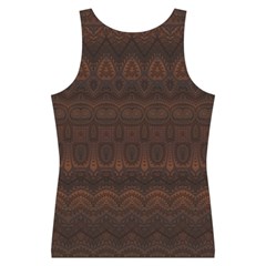 Boho Chocolate Brown Sport Tank Top  from ArtsNow.com Back