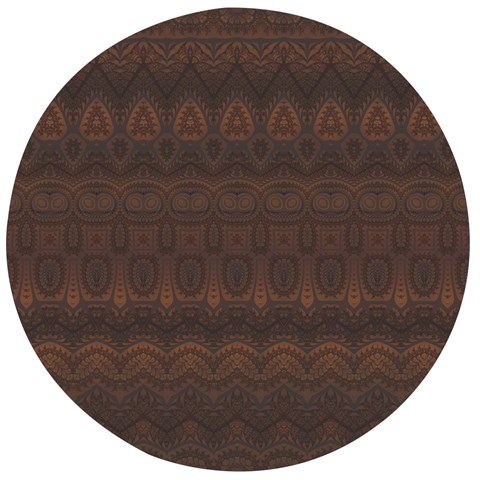 Boho Chocolate Brown Wooden Bottle Opener (Round) from ArtsNow.com Front