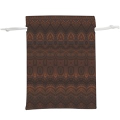 Boho Chocolate Brown  Lightweight Drawstring Pouch (XL) from ArtsNow.com Front
