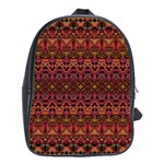 Boho Floral Pattern School Bag (Large)