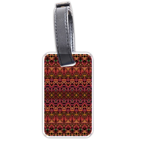 Boho Floral Pattern Luggage Tag (one side) from ArtsNow.com Front