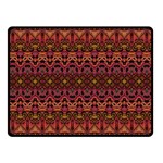 Boho Floral Pattern Double Sided Fleece Blanket (Small) 