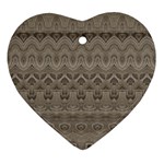 Boho Khaki  Ornament (Heart)