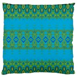 Boho Blue Green Pattern Standard Flano Cushion Case (Two Sides)