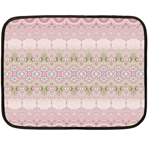 Boho Pastel Spring Floral Pink Double Sided Fleece Blanket (Mini)  from ArtsNow.com 35 x27  Blanket Front