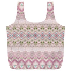 Boho Pastel Spring Floral Pink Full Print Recycle Bag (XL) from ArtsNow.com Back