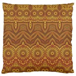 Boho Sunflower Print Large Flano Cushion Case (Two Sides)