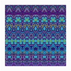 Boho Purple Blue Teal Floral Medium Glasses Cloth (2 Sides) from ArtsNow.com Front