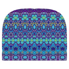 Boho Purple Blue Teal Floral Makeup Case (Large) from ArtsNow.com Front