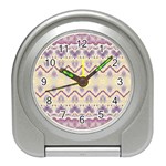 Boho Violet Yellow Travel Alarm Clock