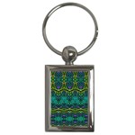 Boho Emerald Green Key Chain (Rectangle)