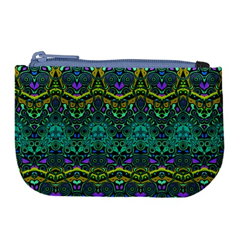 Boho Emerald Green Large Coin Purse from ArtsNow.com Front