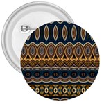 Boho Brown Blue 3  Buttons