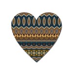 Boho Brown Blue Heart Magnet