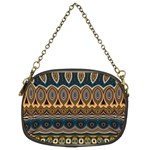 Boho Brown Blue Chain Purse (Two Sides)