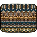 Boho Brown Blue Fleece Blanket (Mini)