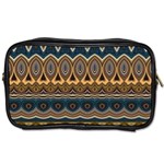 Boho Brown Blue Toiletries Bag (One Side)