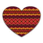 Boho Red Gold Heart Mousepads