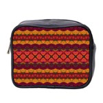 Boho Red Gold Mini Toiletries Bag (Two Sides)