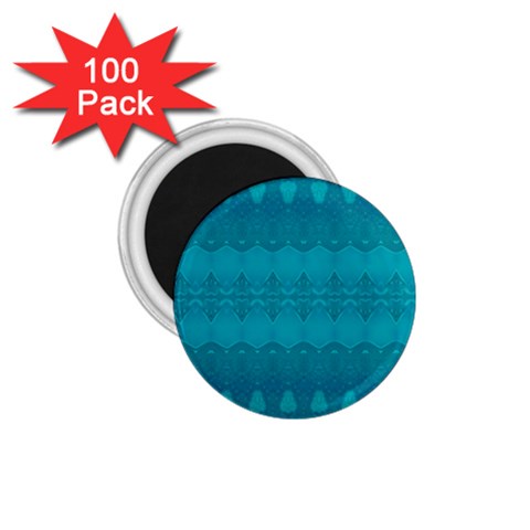 Boho Teal Pattern 1.75  Magnets (100 pack)  from ArtsNow.com Front