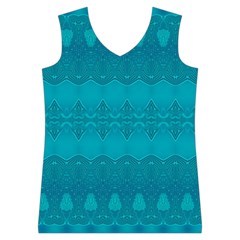 Boho Teal Pattern Women s Basketball Tank Top from ArtsNow.com Front