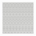 Boho White Wedding Lace Pattern Medium Glasses Cloth (2 Sides)