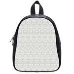 Boho White Wedding Lace Pattern School Bag (Small)