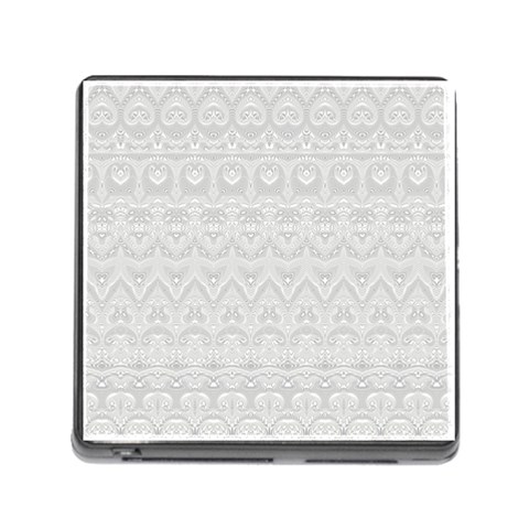 Boho White Wedding Lace Pattern Memory Card Reader (Square 5 Slot) from ArtsNow.com Front
