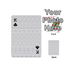 King Boho White Wedding Lace Pattern Playing Cards 54 Designs (Mini) from ArtsNow.com Front - ClubK
