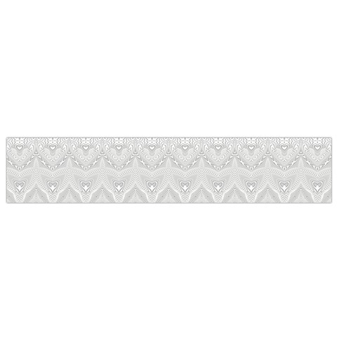 Boho White Wedding Lace Pattern Small Flano Scarf from ArtsNow.com Front