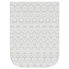 Boho White Wedding Lace Pattern Waist Pouch (Small) from ArtsNow.com Front Pocket