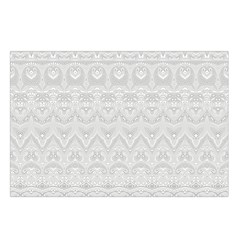 Boho White Wedding Lace Pattern Belt Pouch Bag (Small) from ArtsNow.com Loop