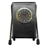 Boho Blue Gold Pattern Pen Holder Desk Clock