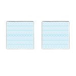 Boho Baby Blue Pattern Cufflinks (Square)