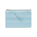 Boho Baby Blue Pattern Cosmetic Bag (Medium)