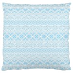 Boho Baby Blue Pattern Large Cushion Case (Two Sides)