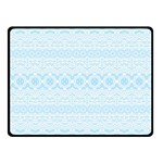 Boho Baby Blue Pattern Double Sided Fleece Blanket (Small) 