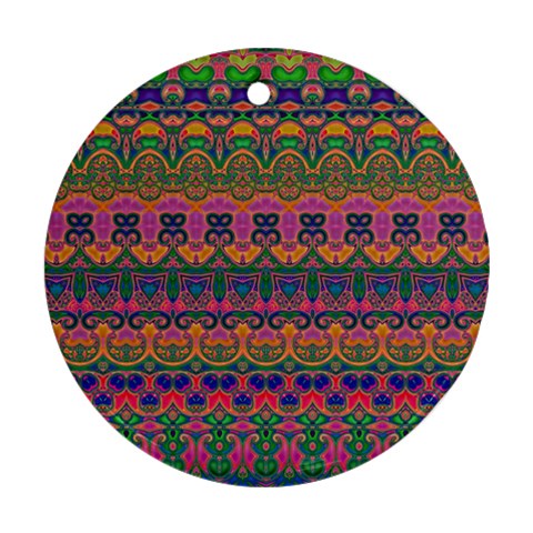 Boho Colorful Pattern Ornament (Round) from ArtsNow.com Front