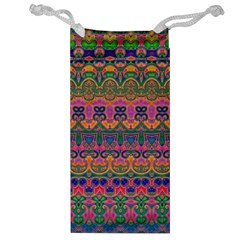 Boho Colorful Pattern Jewelry Bag from ArtsNow.com Front